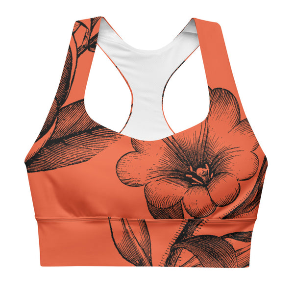 Red Floral Sports Bra – Sweat Goddess